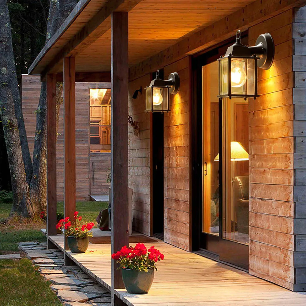 Weatherproof outdoor aluminium wall light for decorative lighting - vue 4 sur 9