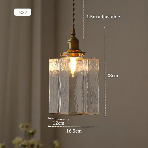 Retro glass pendant light with creative LED for vintage lighting - vue 11 sur 10