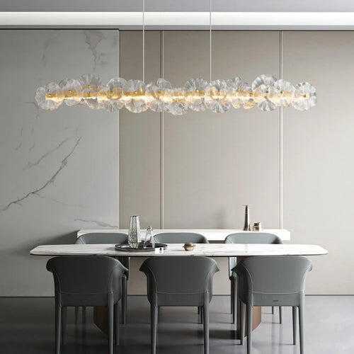 Copper pendant light with premium artistic glass shade - vue 4 sur 11
