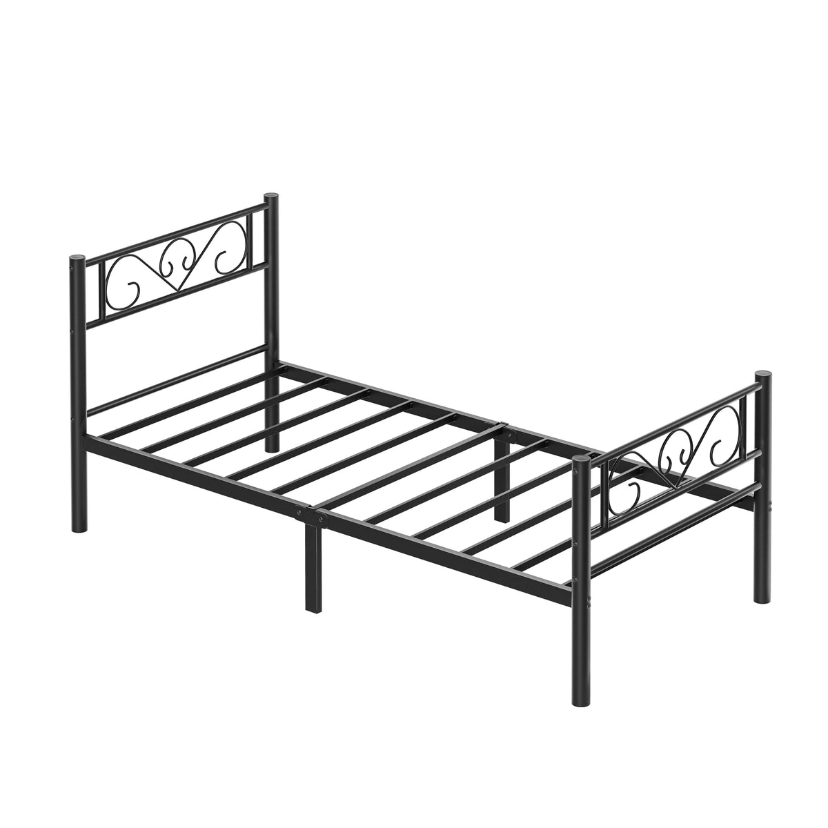 VASAGLE Single Bed Frame, Metal Bed Frame, Fits 90 x 190 cm Mattress, Easy Assembly, for Small Spaces, Guest Room - vue 7 sur 8
