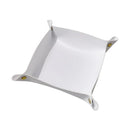 Foldable leather tray for storage and decoration