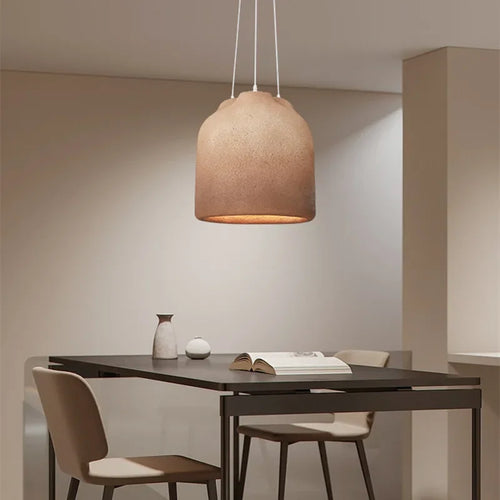 Designer wabi sabi LED pendant light for dining room, kitchen or bar - vue 3 sur 8