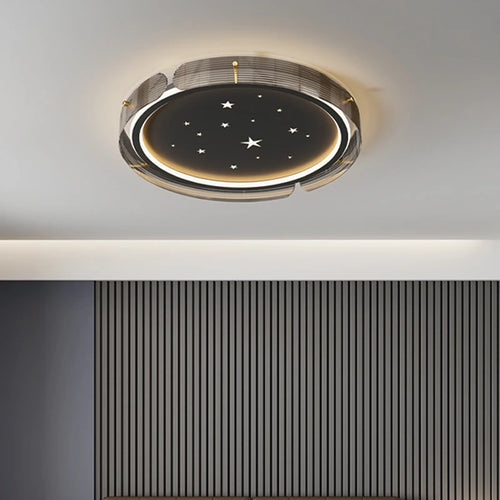 Minimalist led ceiling light with starry sky and premium design - vue 5 sur 7