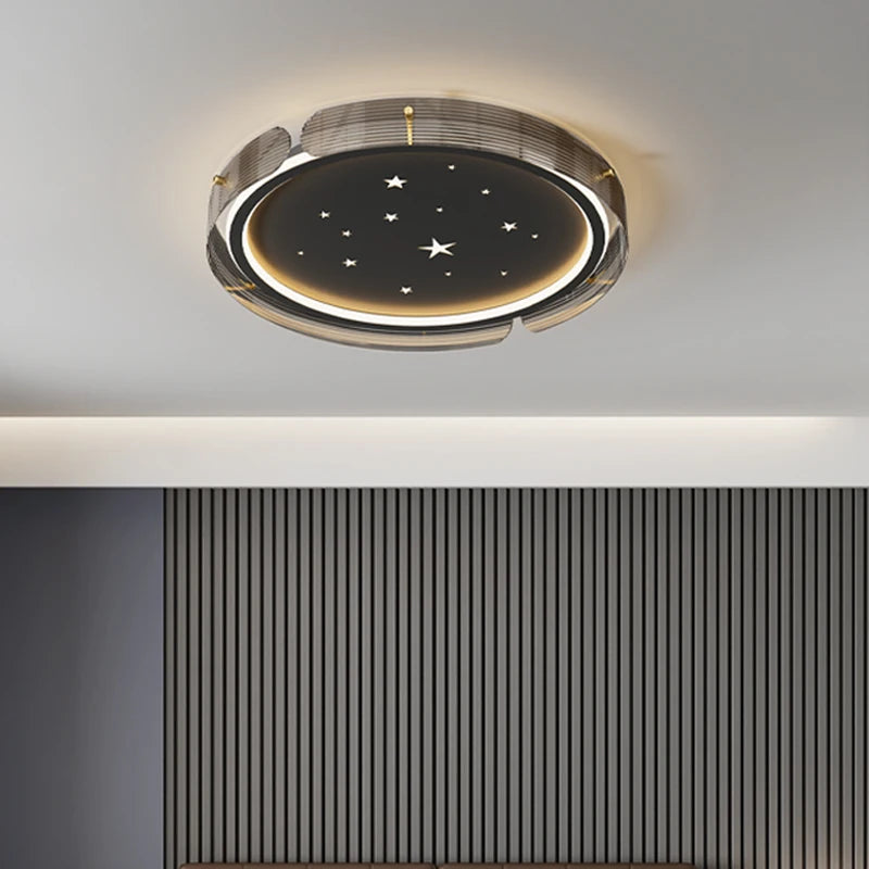 Minimalist led ceiling light with starry sky and premium design - vue 5 sur 7