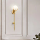 Nordic wall light with classic dolomite lampshade