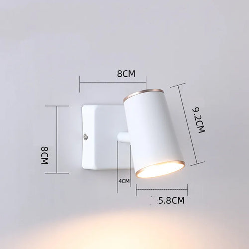 Modern rotatable LED wall light for interior decoration