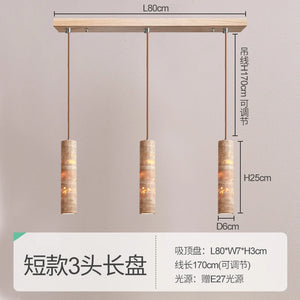 Wabi-sabi stone designer pendant light for a modern atmosphere