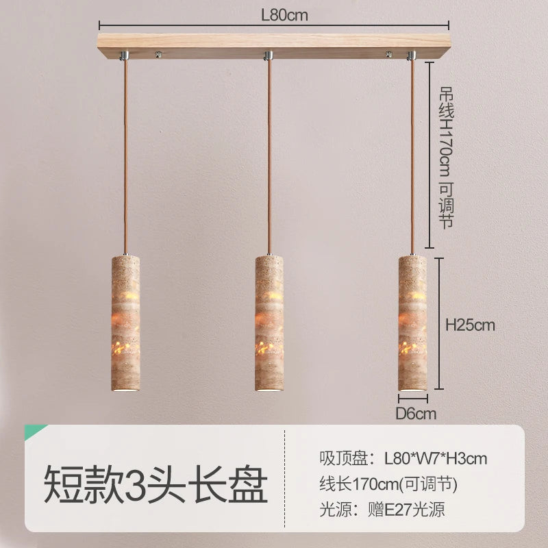 Wabi-sabi stone designer pendant light for a modern atmosphere