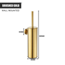 Durable stainless steel wall-mounted toilet brush holder