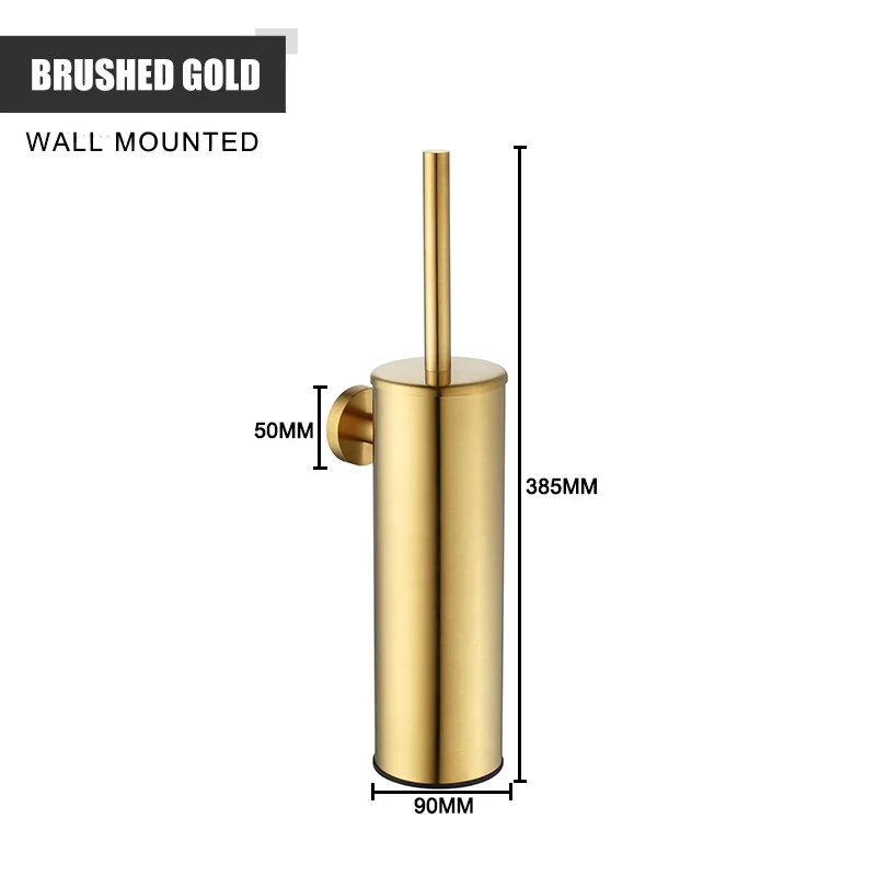 Durable stainless steel wall-mounted toilet brush holder - vue 11 sur 17