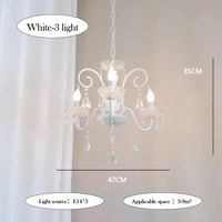 Romantic crystal chandelier for modern children's room