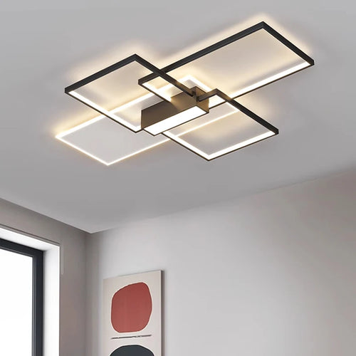 Modern rectangular minimalist LED ceiling light - vue 3 sur 12