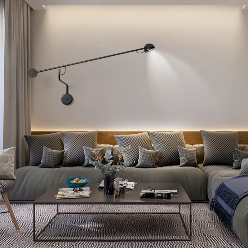 Industrial style adjustable swivel wall light LED