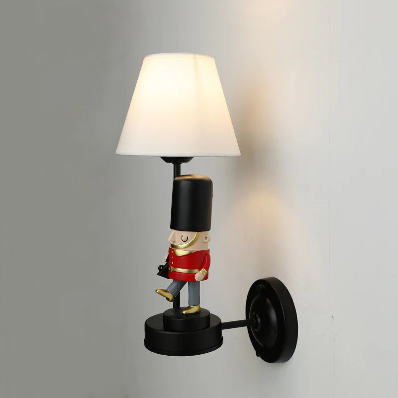 Decorative children's wall light cartoon American soldier