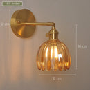 Retro Japanese floral glass wall light modern and chic design