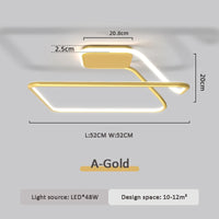 Adjustable modern ceiling light with remote control for interior decor
