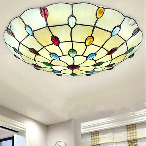 Nordic bohemian Tiffany ceiling light for interior decoration - vue 4 sur 9
