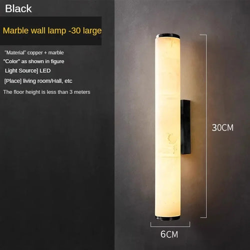 Modern and elegant marble and copper wall light - vue 12 sur 14