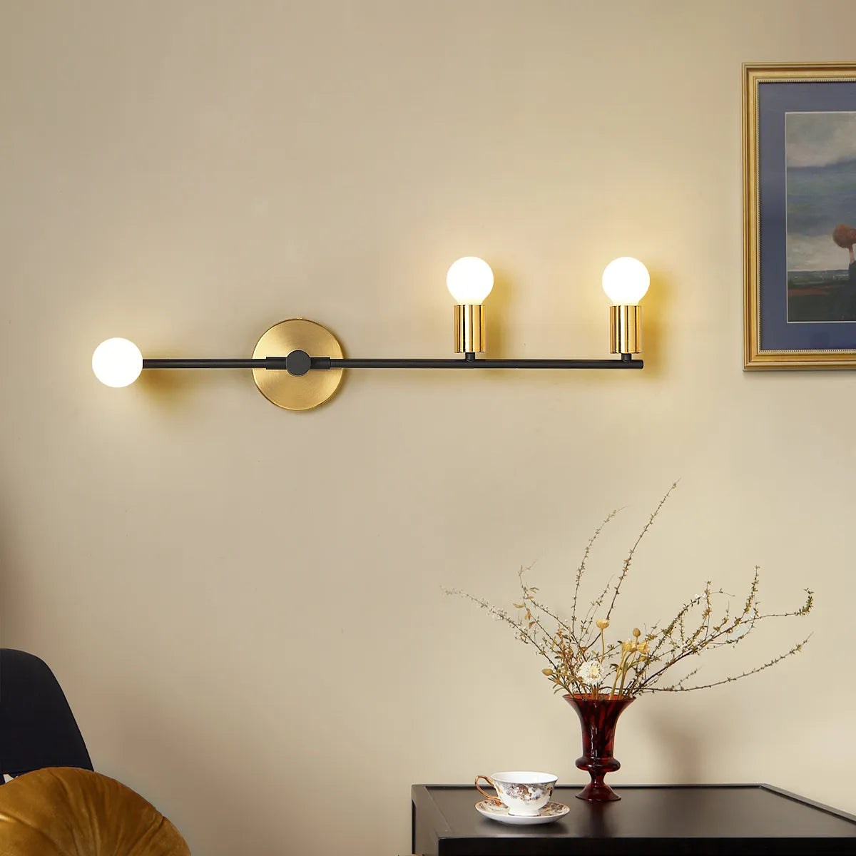 Led wall light for home interior, accent lighting, e27 bulb