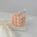 handmade decorative heart cube scented candle in soy wax