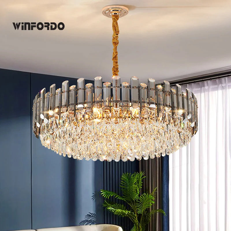 Modern luxury crystal led chandelier in stock