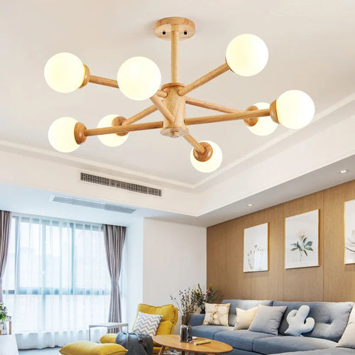 Modern glass chandelier for elegant interior decoration - vue 5 sur 10