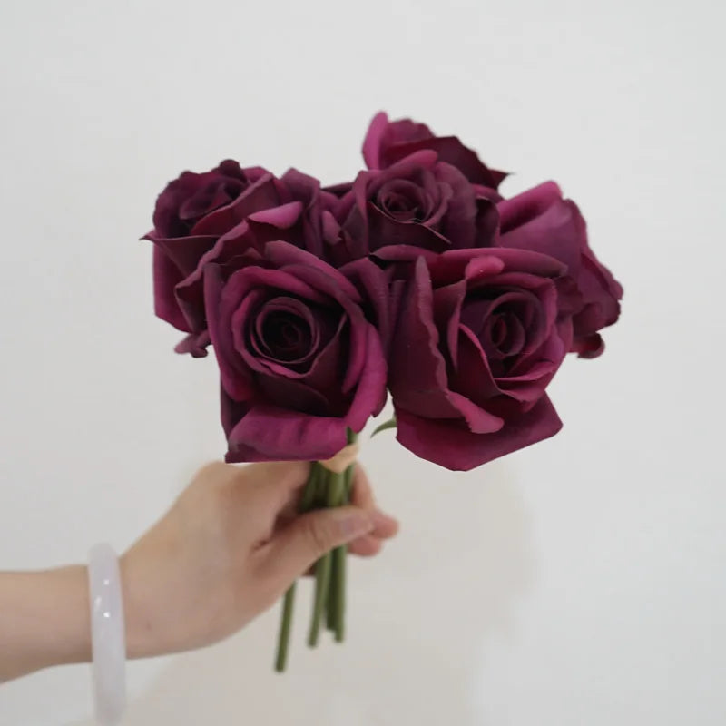 Realistic artificial rose bouquets for versatile decorations - vue 6 sur 12