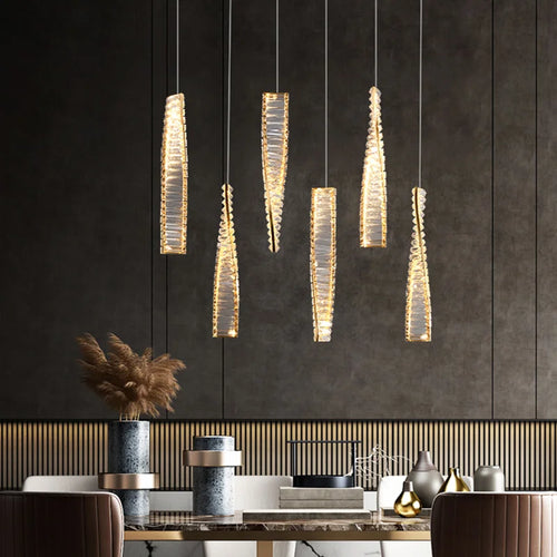 Modern crystal chandelier for an elegant atmosphere - vue 6 sur 11