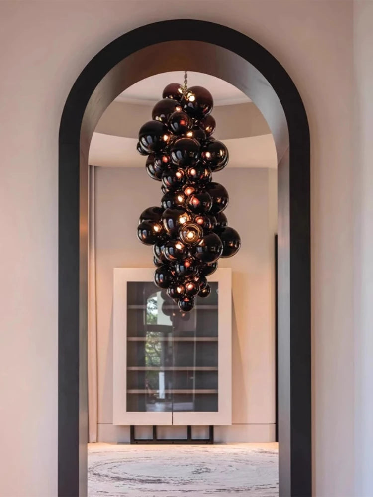 Italian designer glass pendant light grape style