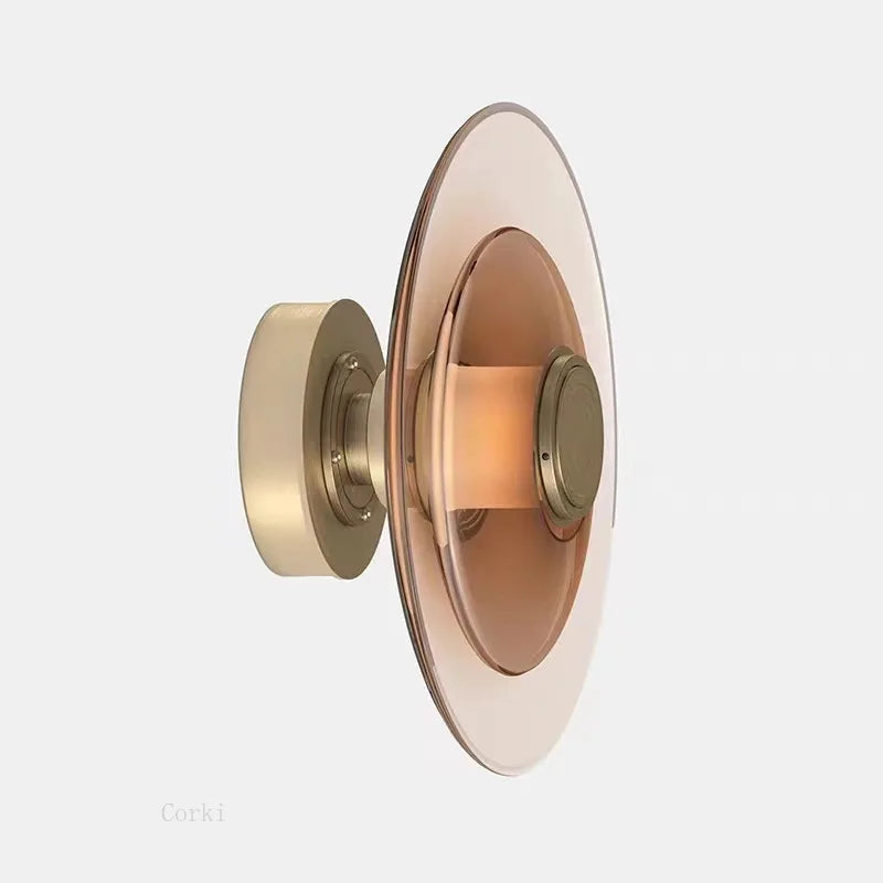 Modern minimalist decorative glass LED wall light - vue 2 sur 14