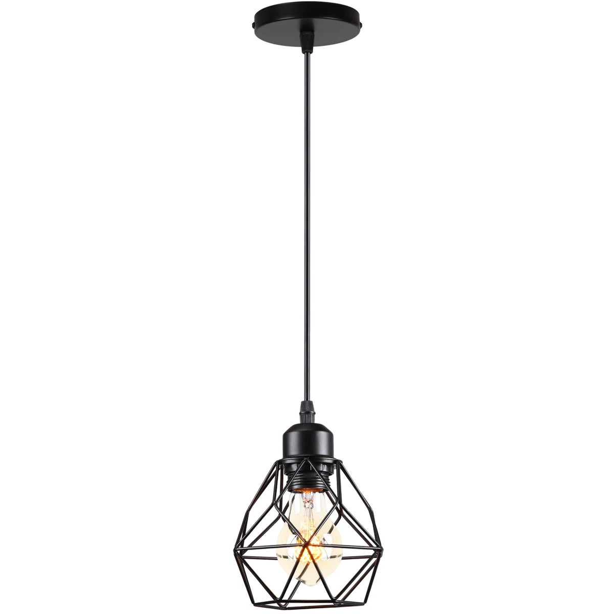 suspension vintage en métal abat-jour cage pour éclairage intérieur - vue 15 sur 24