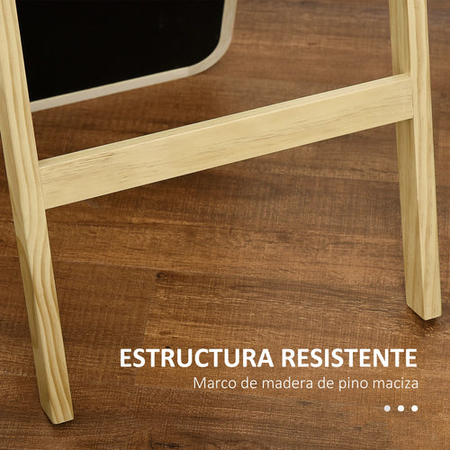 floor mirror with wooden frame and elegant stand - vue 6 sur 7
