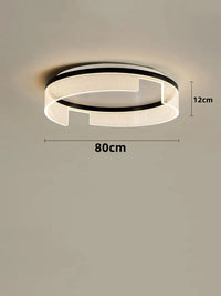 Modern round LED ceiling light in metal and acrylic for indoors