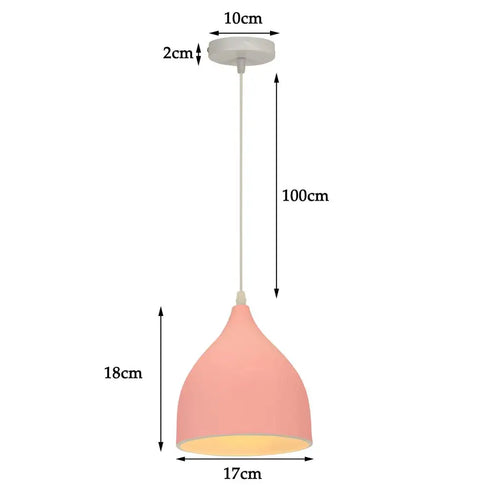 Retro nordic aluminium pendant light for indoor lighting - vue 12 sur 20