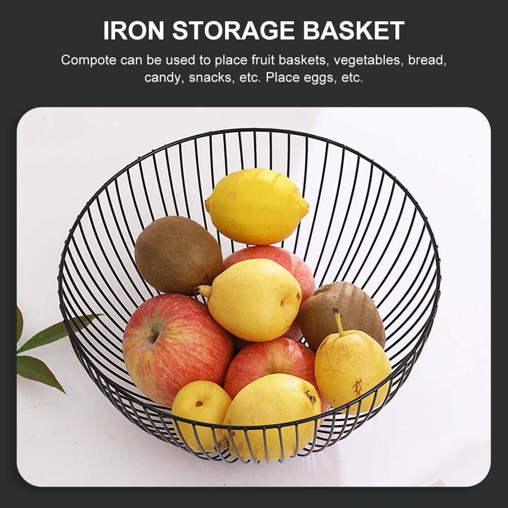 Wire storage basket for fruit and food - vue 6 sur 7