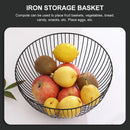 Wire storage basket for fruit and food
