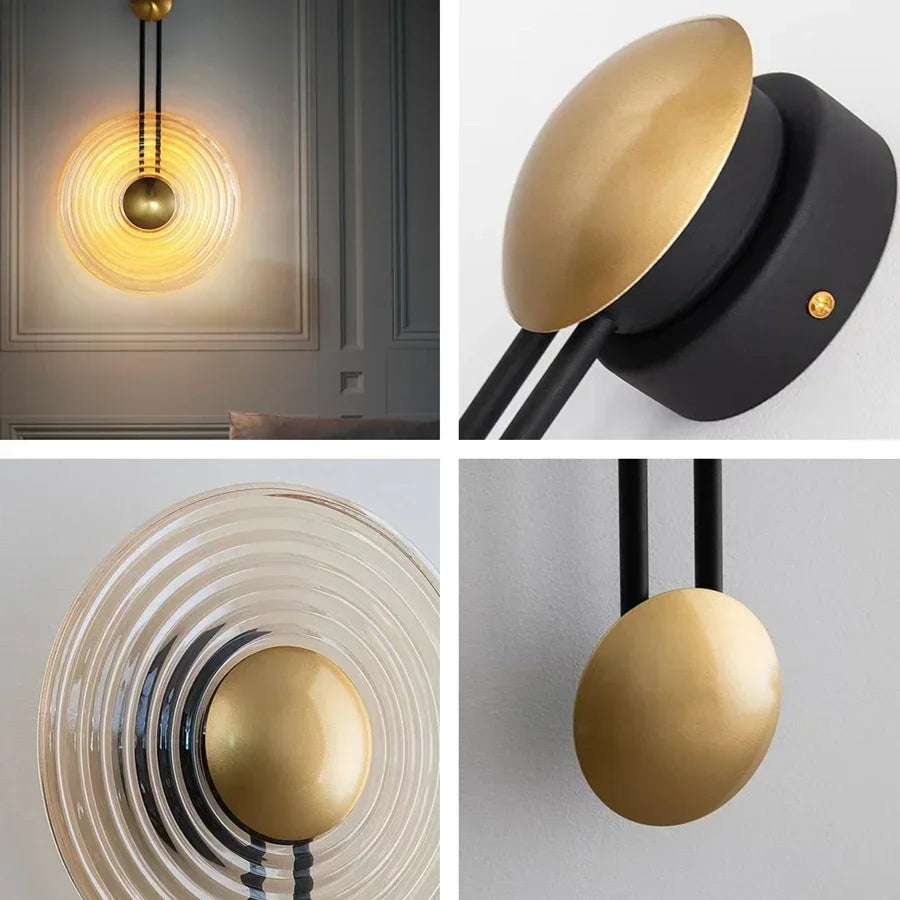 Nordic LED ripple wall light with modern minimalist design - vue 5 sur 10