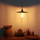 Nordic hand-carved black walnut pendant light