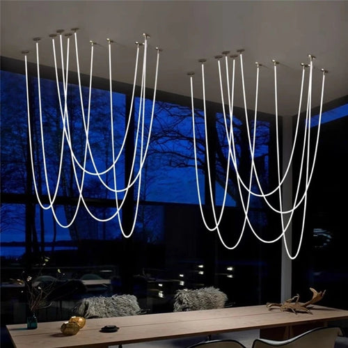 Minimalist nordic style silicone LED ceiling light 360 degrees - vue 3 sur 7