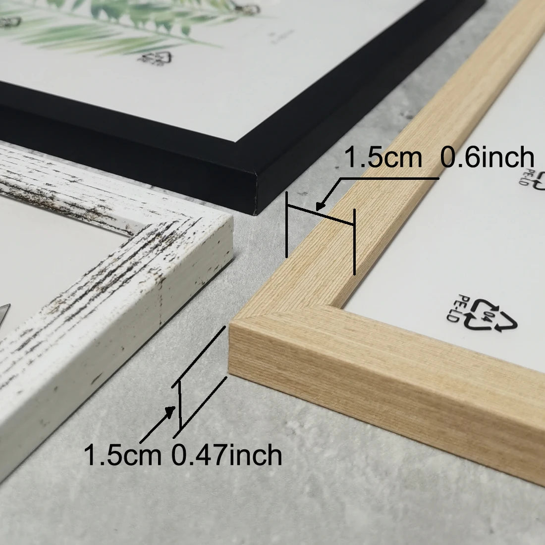 Decorative wooden photo frame for hanging or standing - vue 6 sur 10
