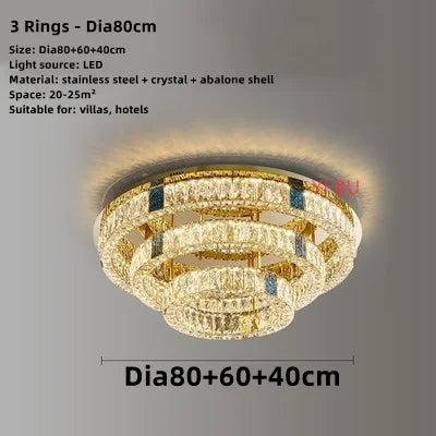 Nordic style round LED ceiling light in stainless steel – latest model