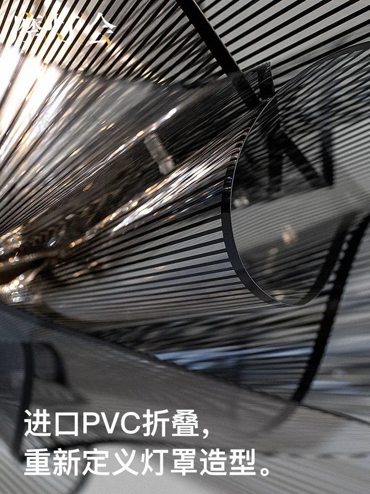 Black PVC LED ceiling light for bedroom