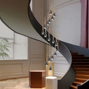Modern nordic long hollow chandelier ideal for loft, hotel, or apartment
