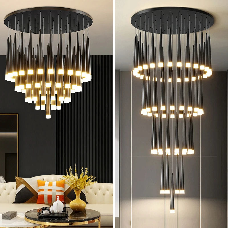 Modern LED pendant chandelier for contemporary interiors