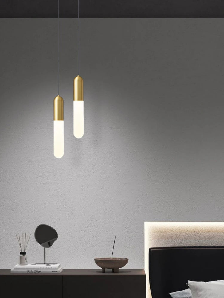 Minimalist creative copper chandelier for Nordic decor - vue 5 sur 8