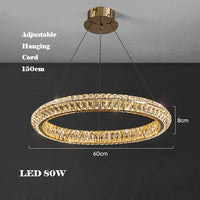 Modern gold crystal chandelier for elegant interiors