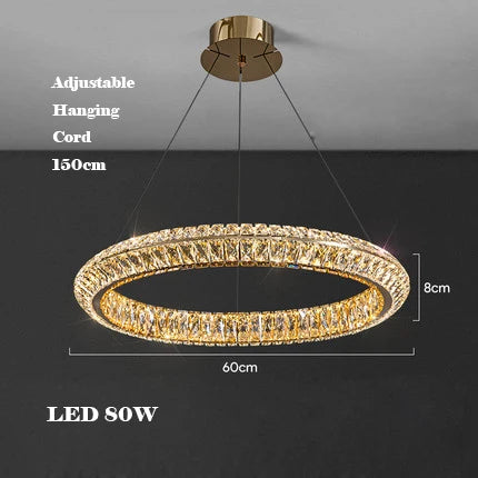 Modern gold crystal chandelier for elegant interiors