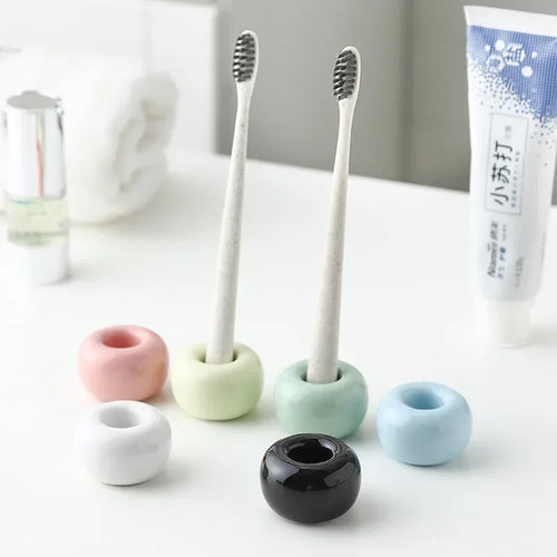 Ceramic toothbrush holder storage rack - vue 2 sur 12