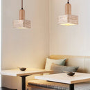 Solid wood pendant light for creative retro interior decor