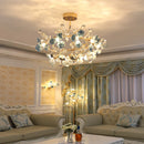 Italian ceramic chandelier with crystal lighting for weddings and interiors